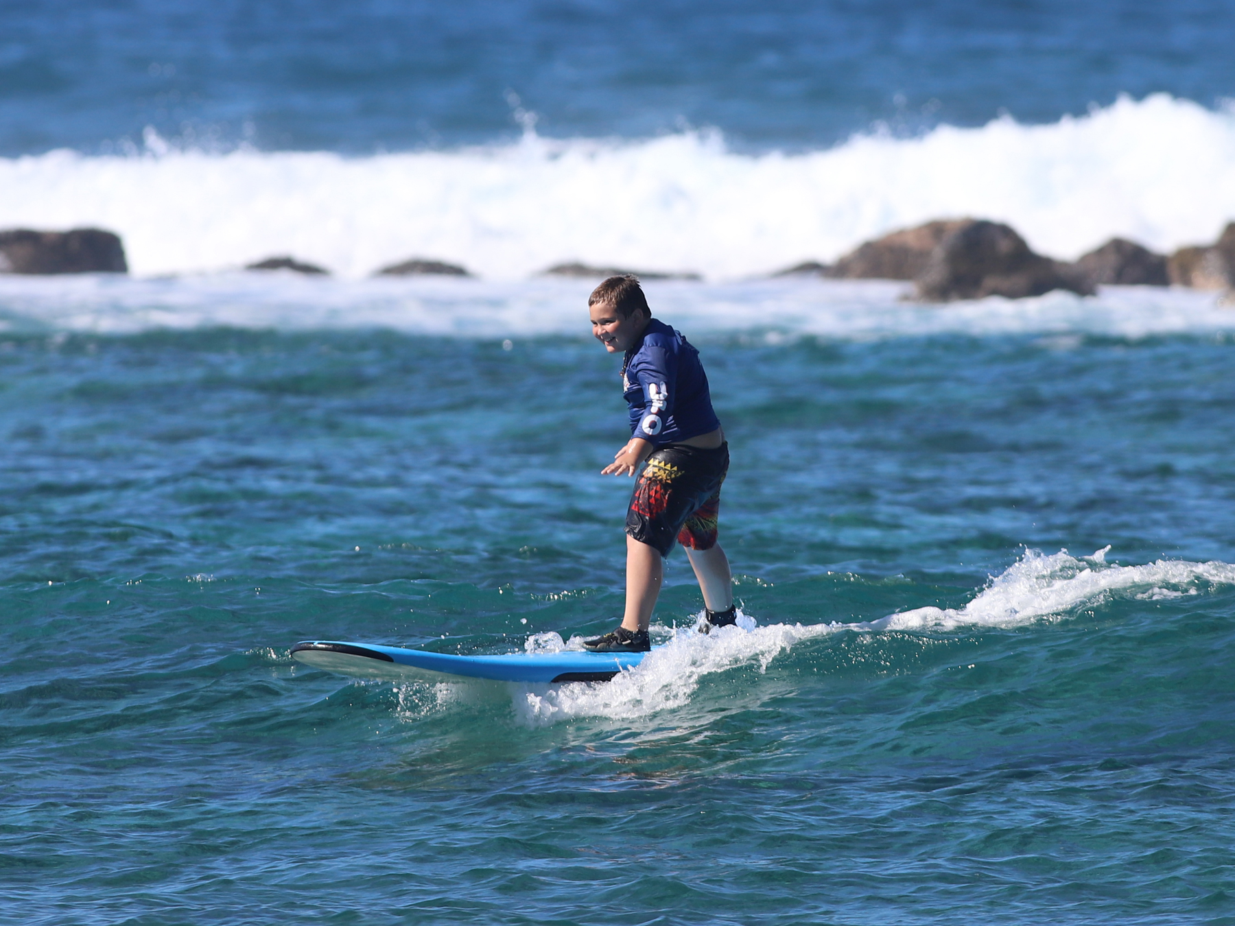 Student surfing